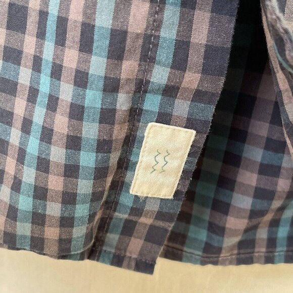 Bixby Nomad Shirt Men Large Blue Check Plaid Slim Fit Button Down Preppy Classic - Picture 4 of 10